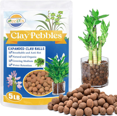Guijarros leca 5lb para plantas hidropónicas reutilizables