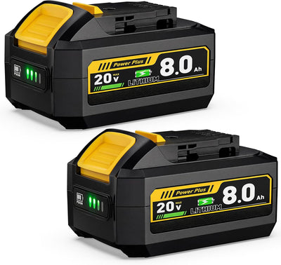 2 Baterías DW20V MAX 8.0Ah Litio Grado A 1000 Ciclos