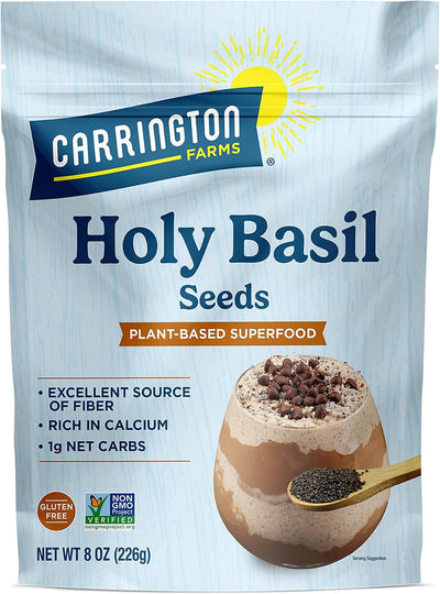 Semillas albahaca sagrada sin gluten fibra alta 8oz