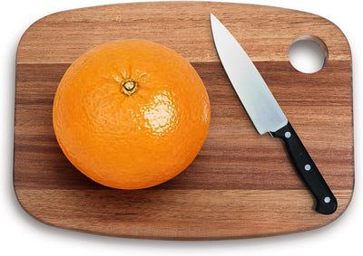 Tabla de cortar de madera de acacia para cocina con colgante 9 x 6.5