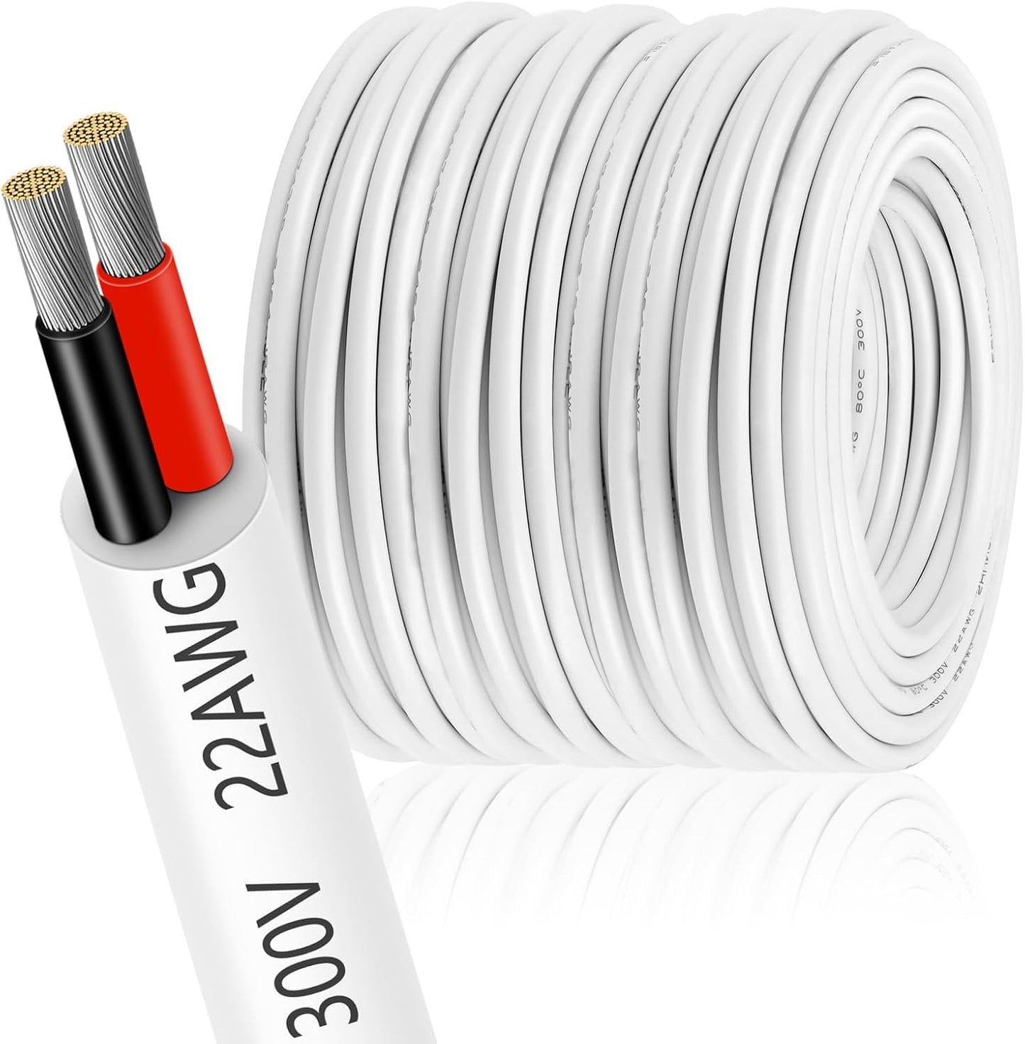 Cable eléctrico 22 AWG 98.4pies cobre estañado PVC