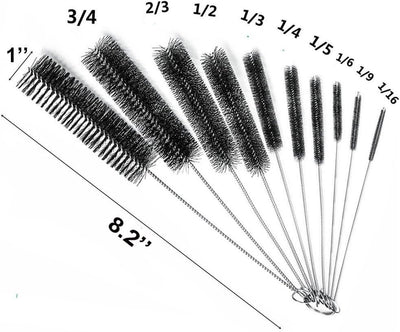 10 Cepillos Limpieza Tubos 8.2pulg Nylon Fregadero Drenaje