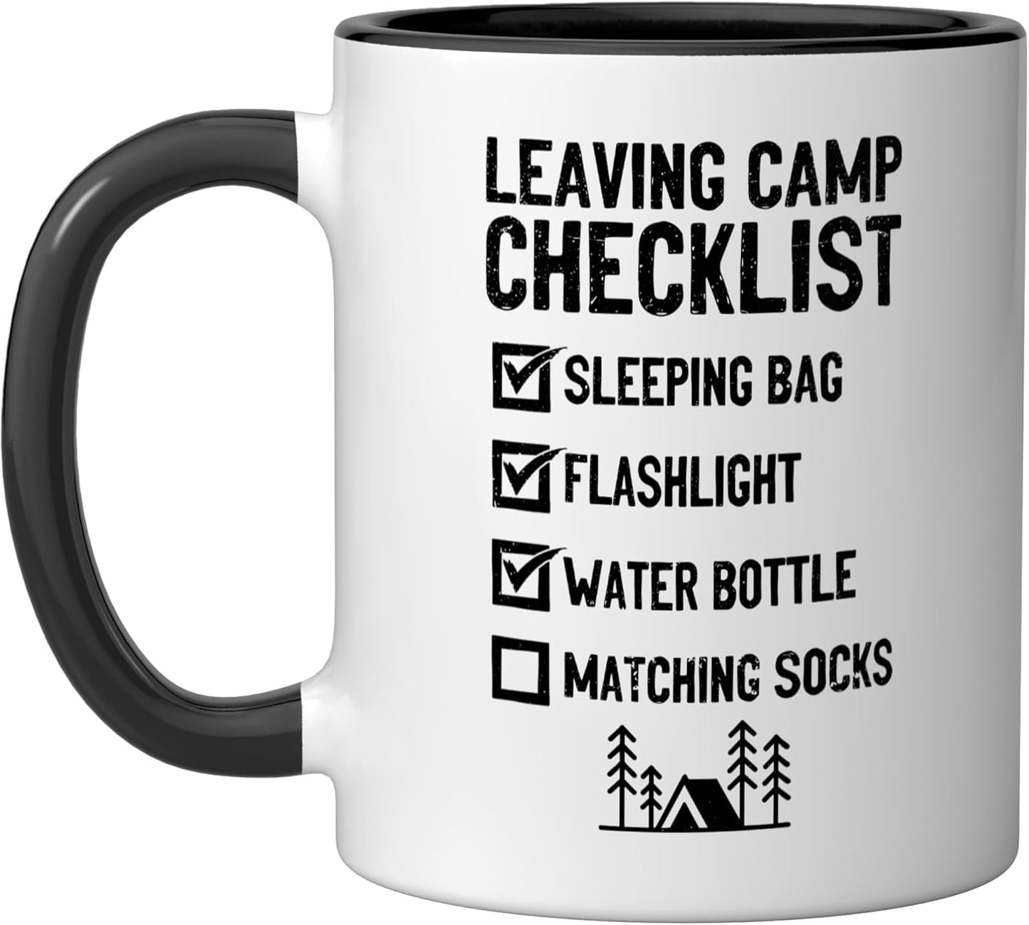 Taza Cerámica para Campamento Director Estilo Negro/Blanco