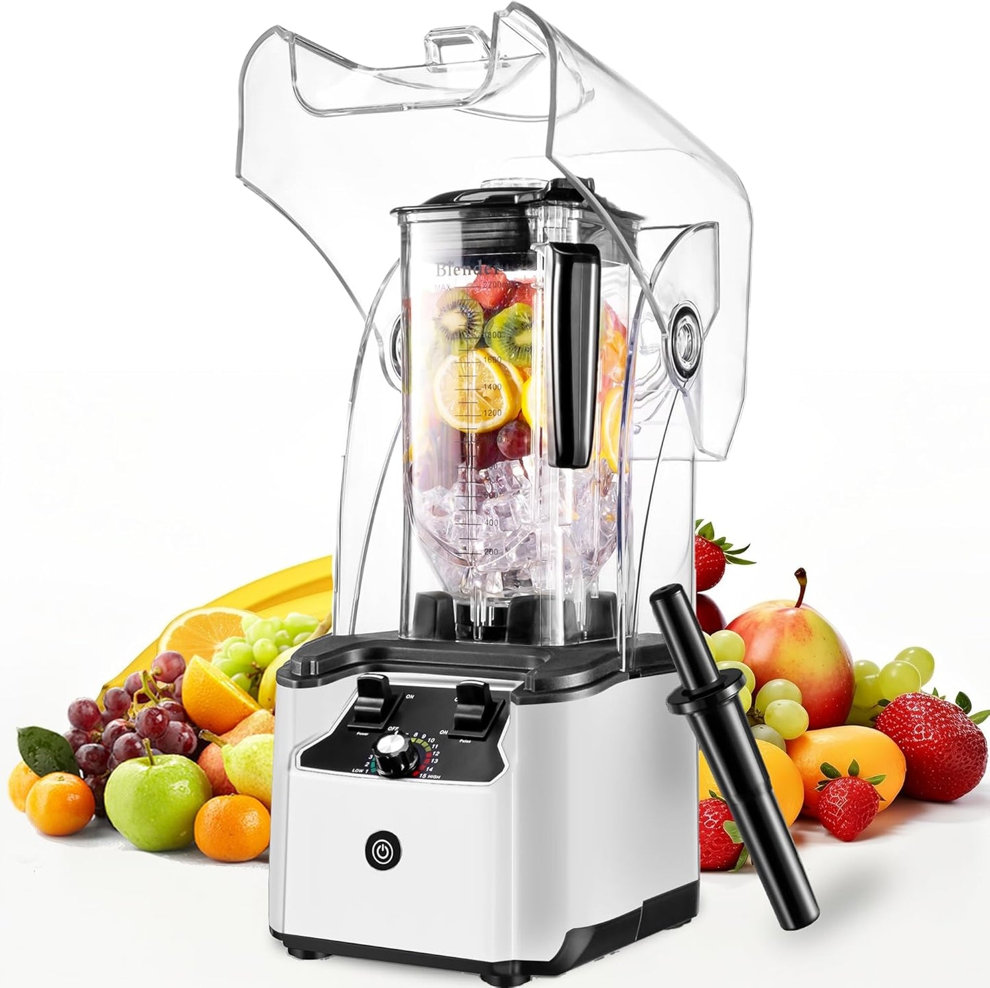 Licuadora comercial acero inox 80oz 2.5HP 15 velocidades