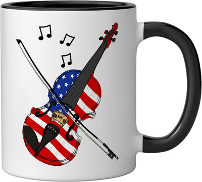 Taza cerámica bandera estadounidense 4 de julio independencia día