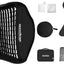 Caja luz plegable 32x32pulg con rejilla soporte Speedlite tipo S