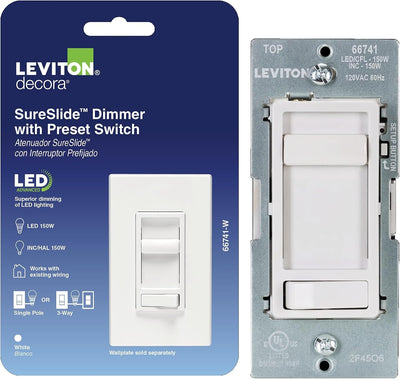 Interruptor atenuación LED para bombillas regulables 150W blanco