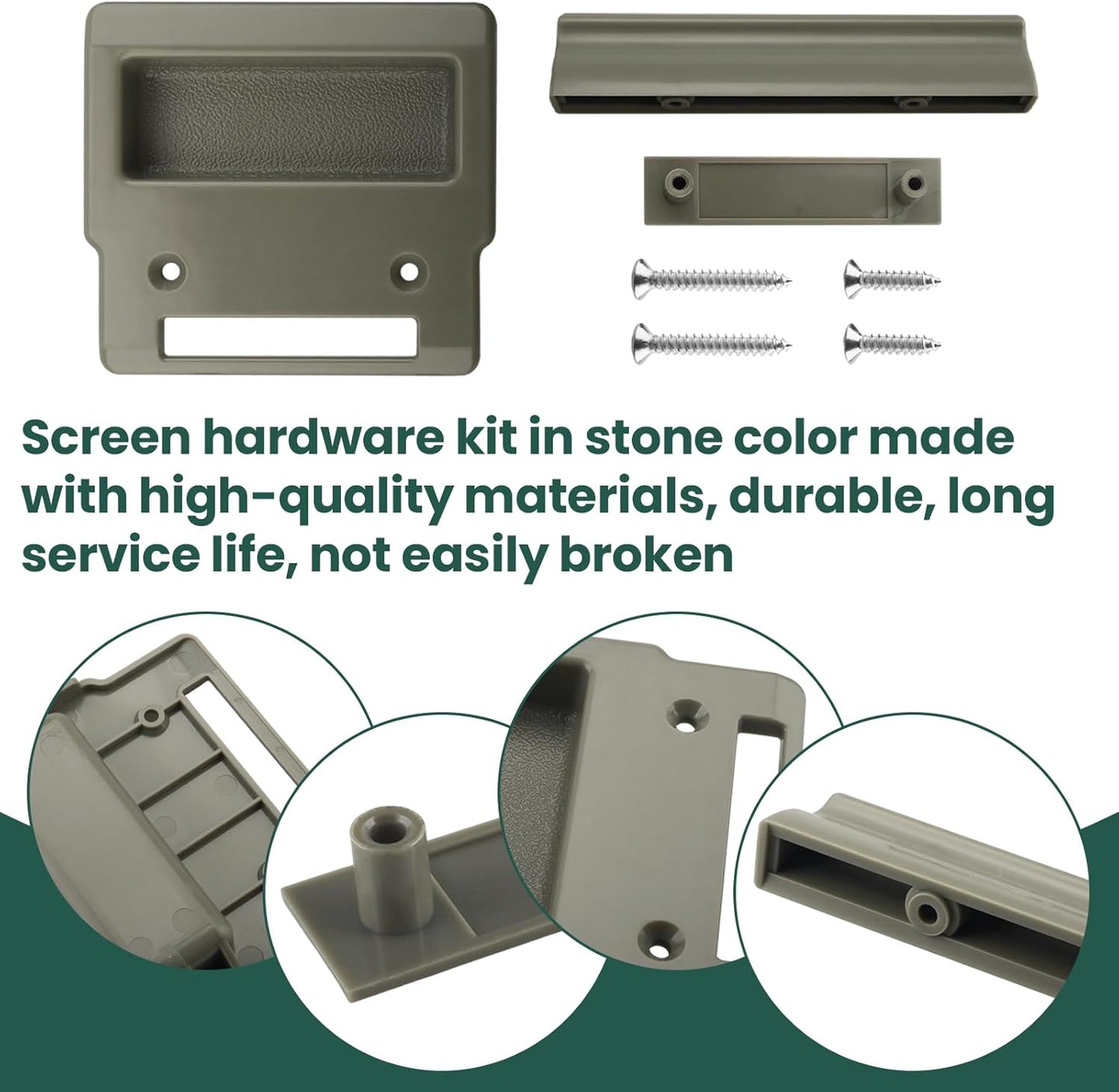 Kit herrajes pantalla piedra para puertas Andersen
