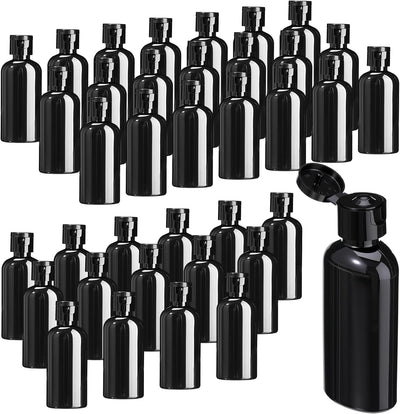 36 Botellas Viaje Negro Tapa Abatible Plástico A prueba de Fugas