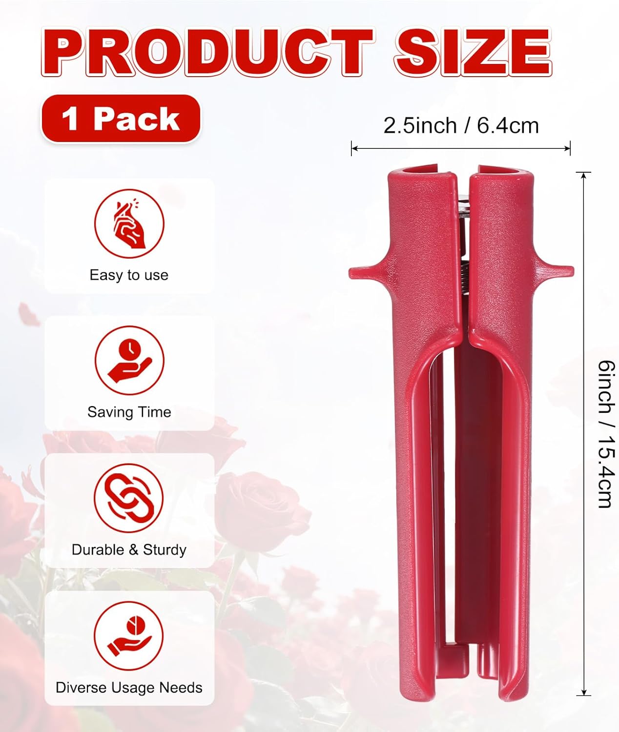 Herramienta pelar espinas rosas tallo plástico metal
