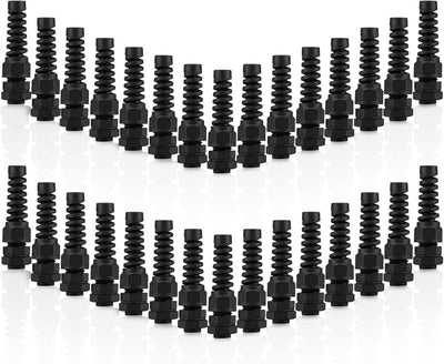 30 Prensastopas PG7 Impermeables 0.118-0.256pulg Con Ojales Negro