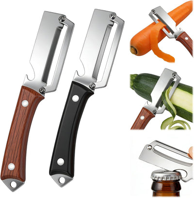 Pelador verduras acero inox 2en1 con abridor botellas