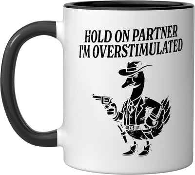 Taza Cerámica Tiro al Pavo Negro/Blanco