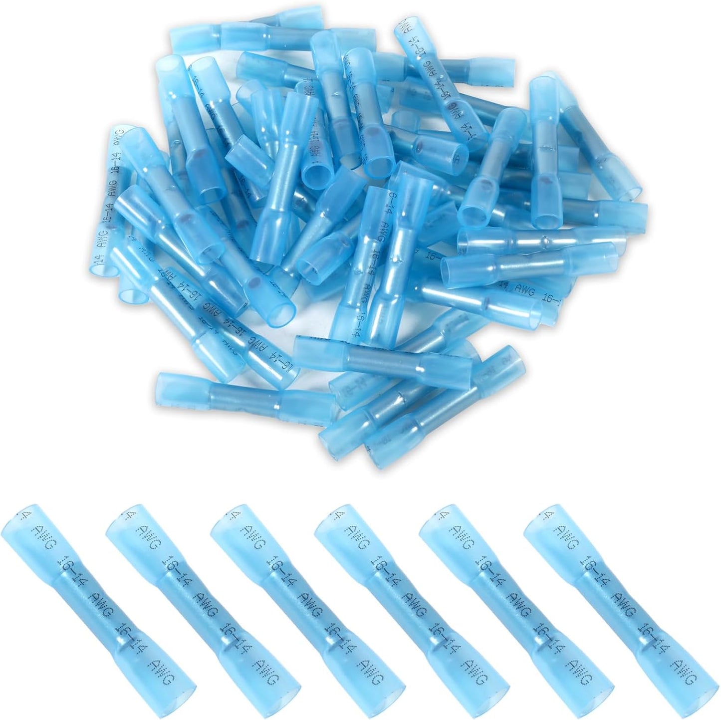 50 Pzas Conectores Termorretráctiles 26-24 AWG Agua