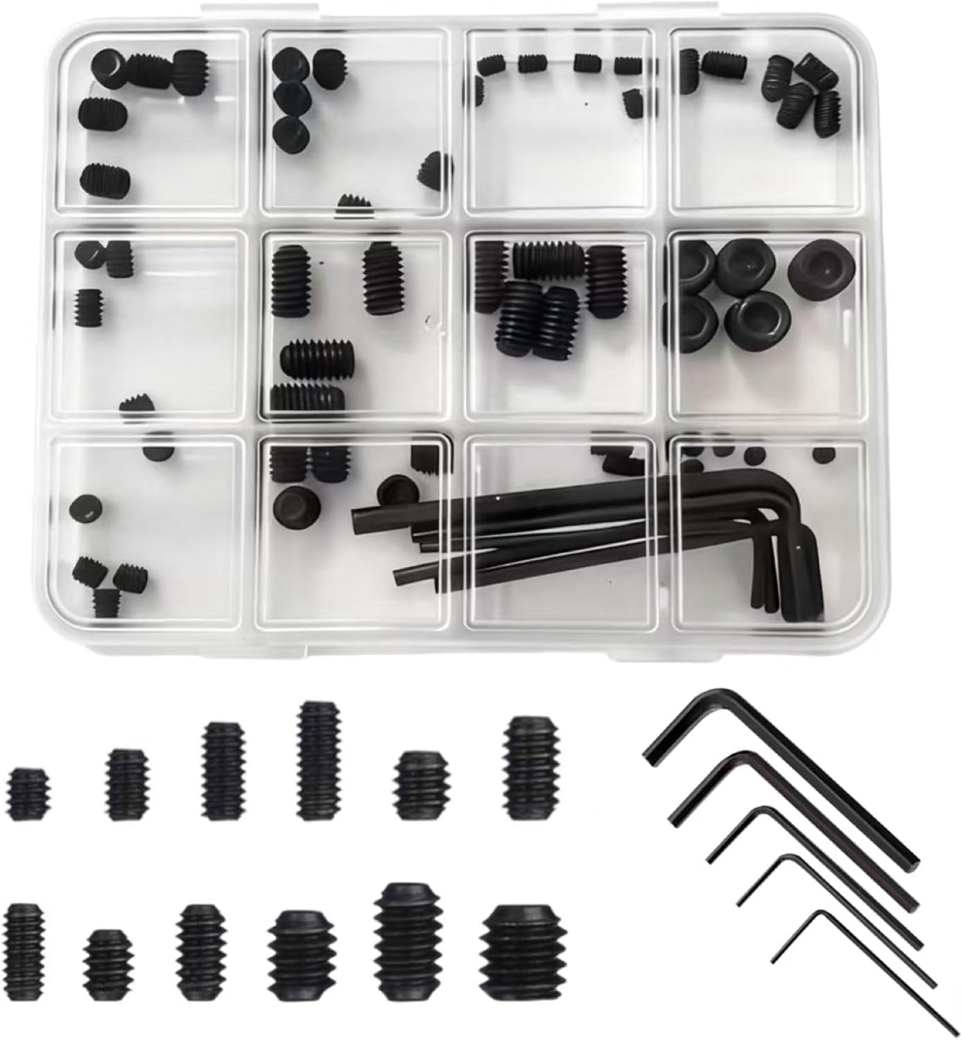 Set 72 llaves Allen métricas M3-M8 para muebles y bricolaje