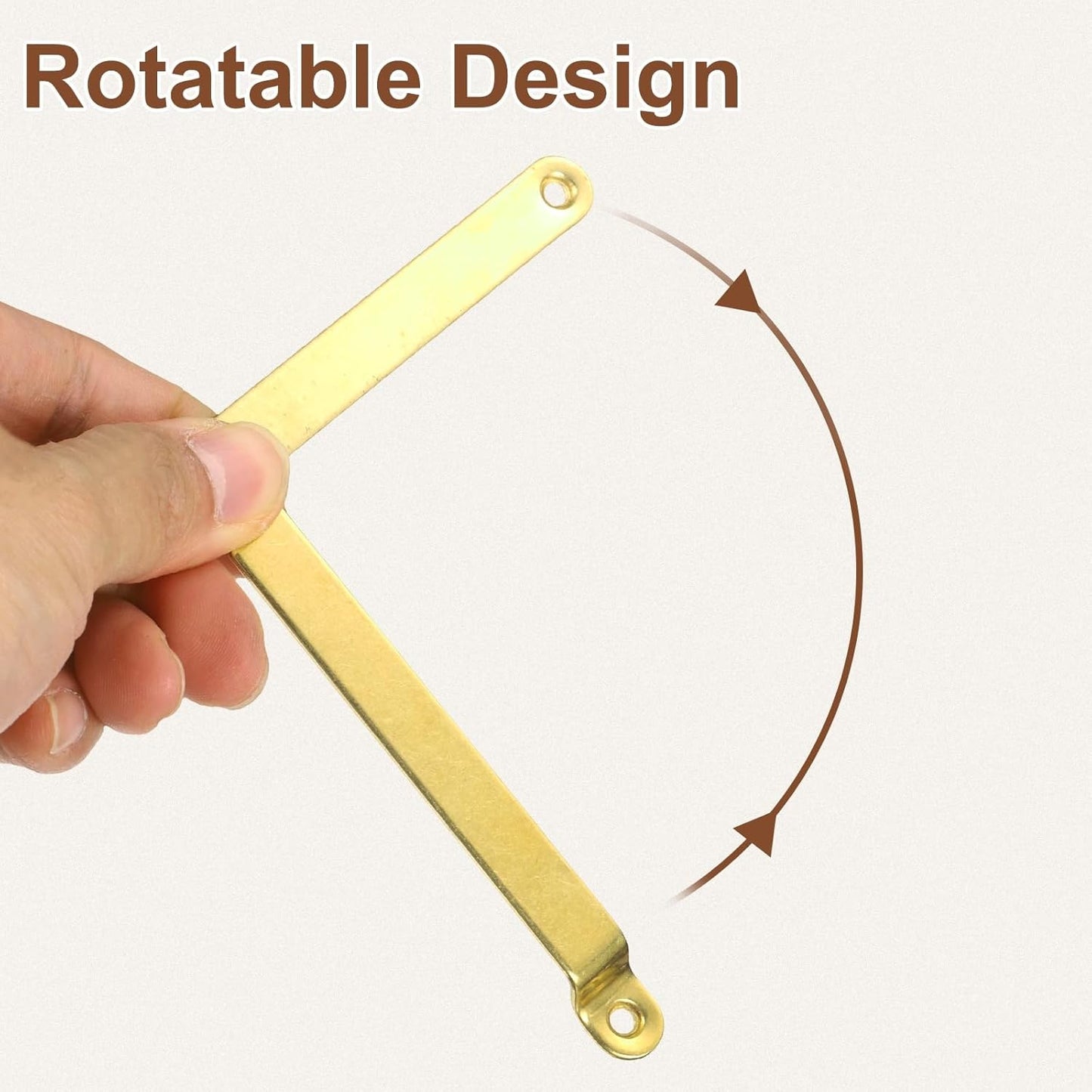 Soportes para tapa plegables de bronce 4x0.4 pulg