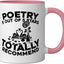 Taza Cerámica Literatura Poesía Rosa/Blanca
