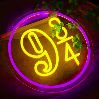 Letreros Neón 9 3/4 Luces LED Decoración Sala Juegos Niños