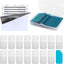 24 placas metal adhesivas soportes magnéticos 2.36x1.11pulg