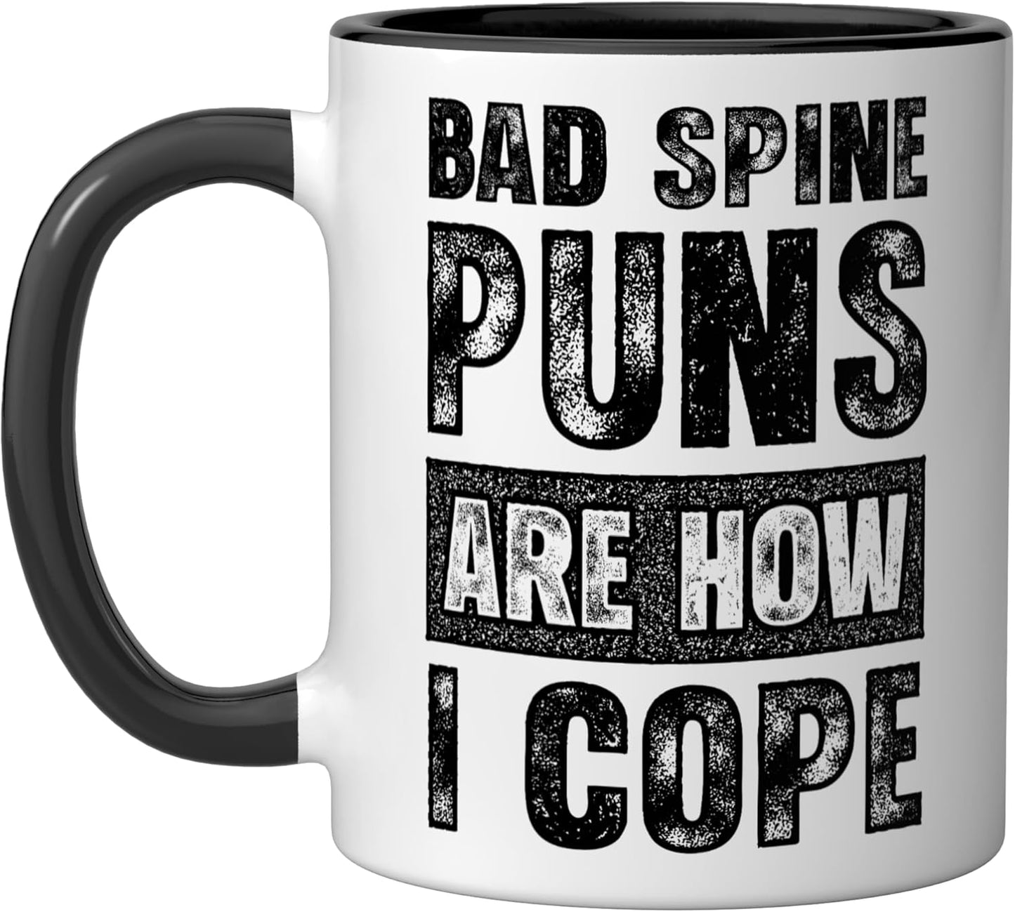 Taza cerámica de chiropráctico dad con chistes sobre columna vertebral