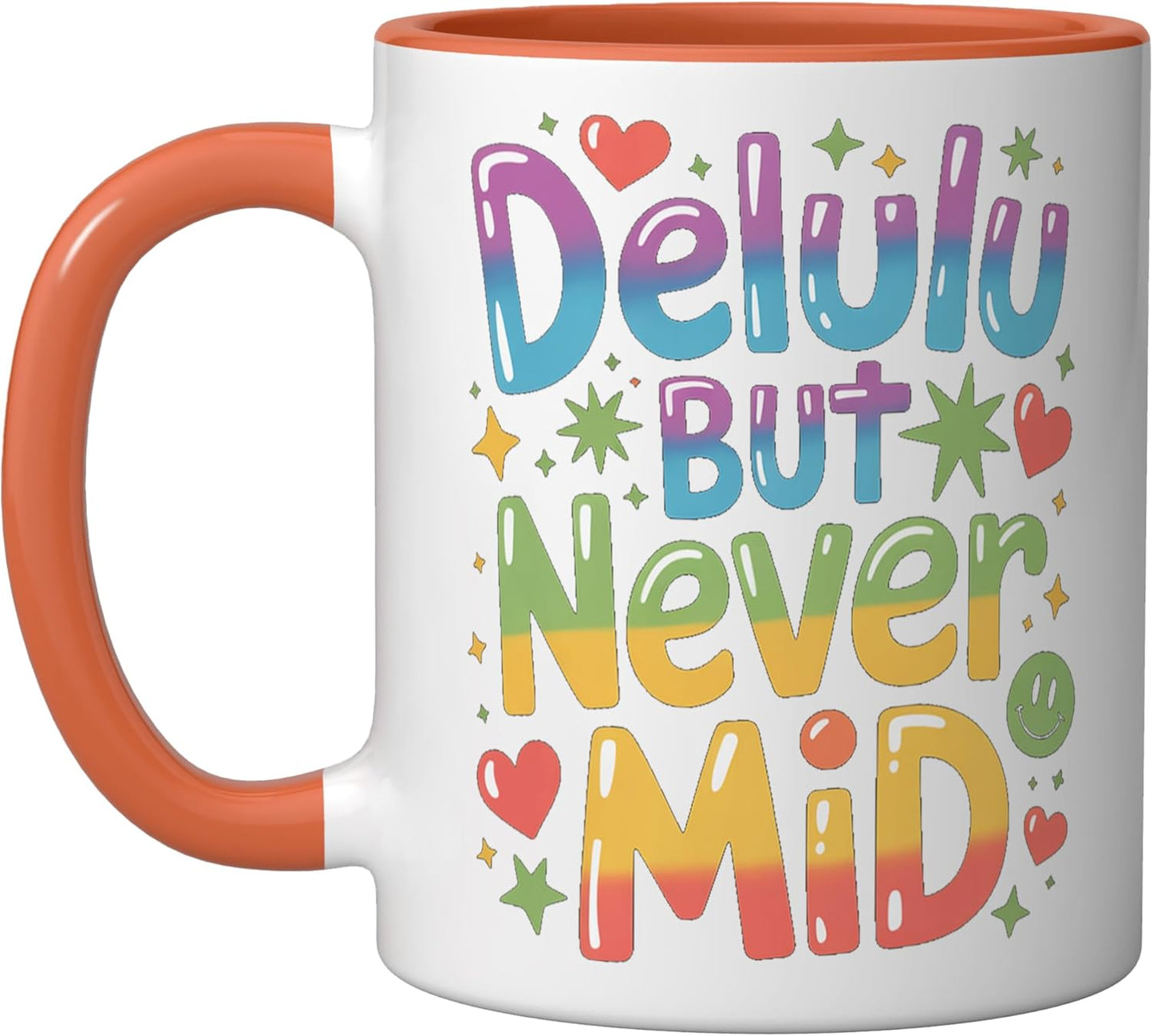 Taza Cerámica Gen Z Confiada Naranja/Blanco