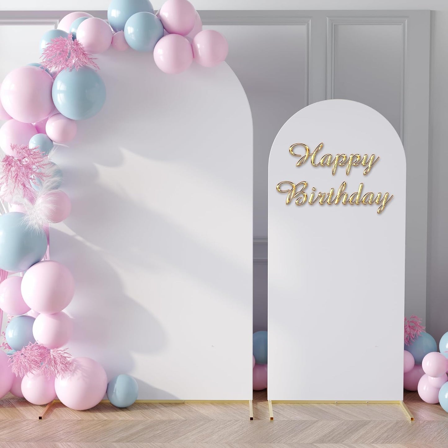 Soporte arco globos metal 6ft con cubierta 2pzas
