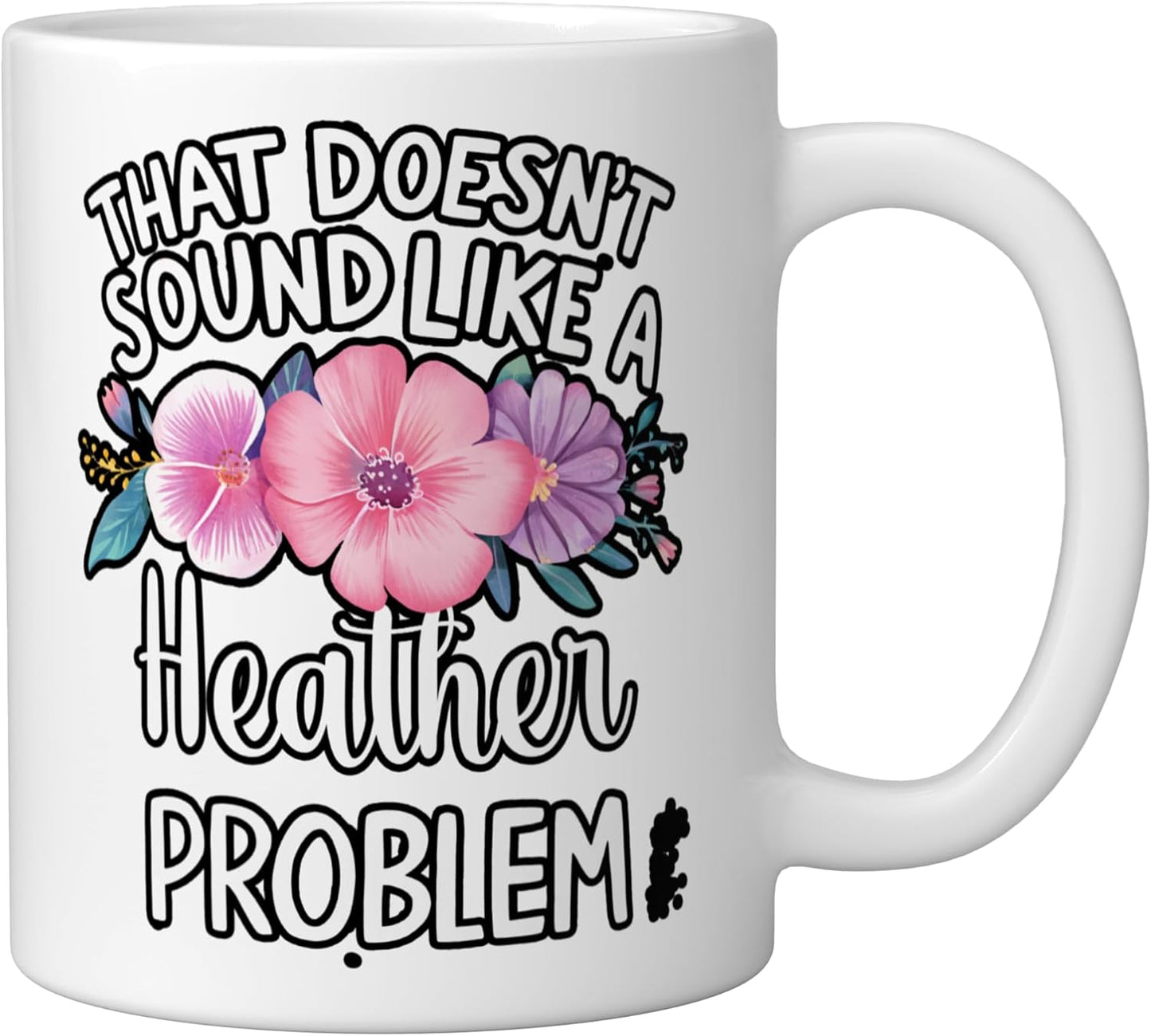 Taza de cerámica personalizada para niña Heather color blanco