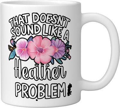 Taza de cerámica personalizada para niña Heather color blanco