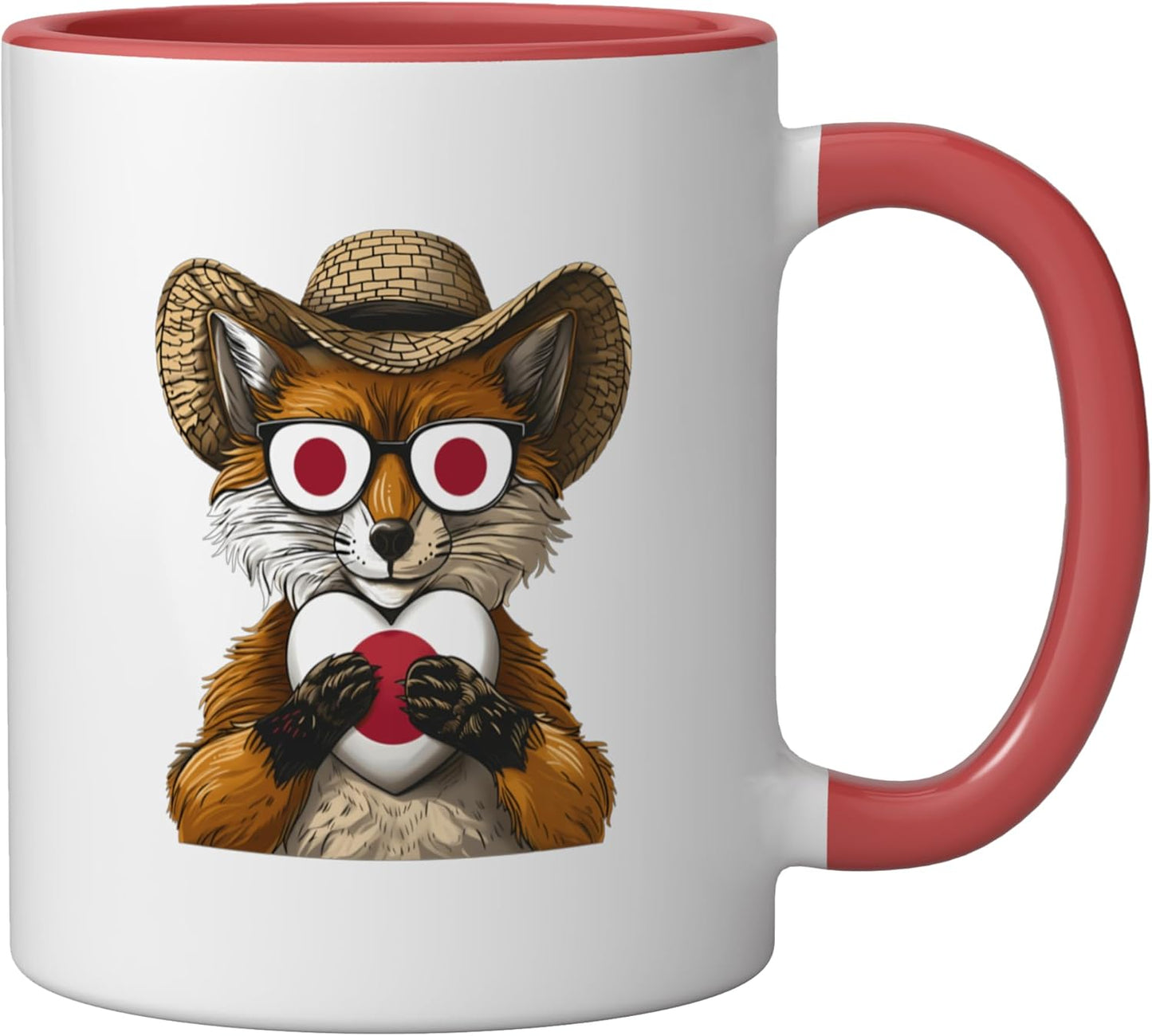 Taza Cerámica Bandera Japón Rojo Blanco