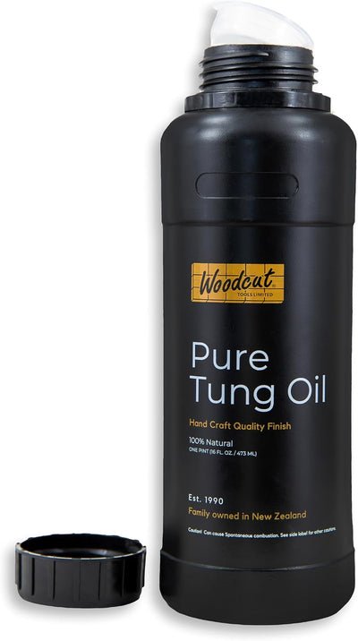 Aceite Tung puro para madera muebles y tablas 16oz