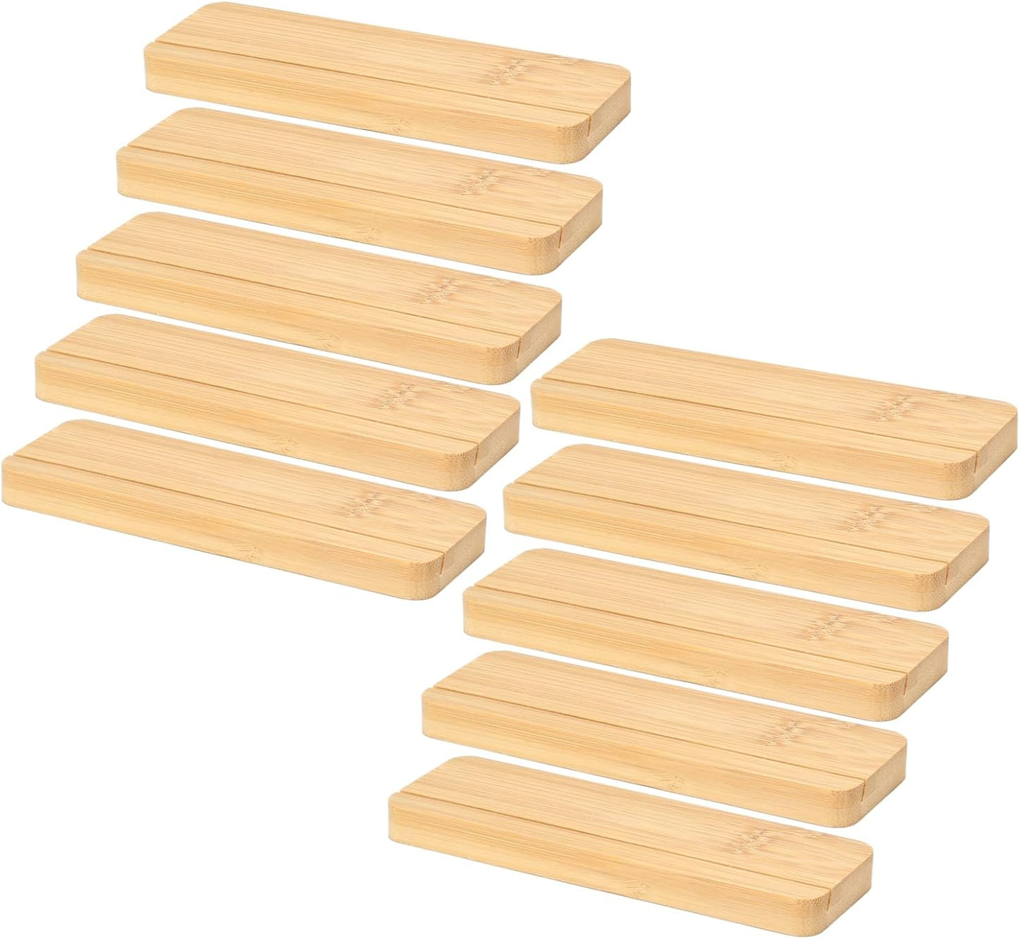 Portatarjetas de bambú para números de mesa, paquete de 10