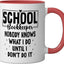 Taza Cerámica Escuela Contabilidad Rojo/Blanco