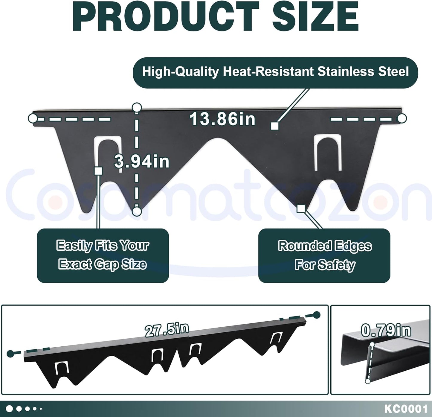 Fundas expandibles quemadores acero inox 13.86-27.5pulg