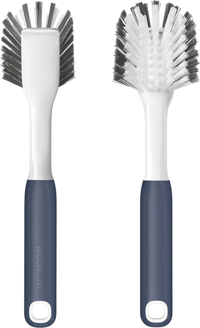 Cepillo platos con raspador antiadherente azul marino set 2