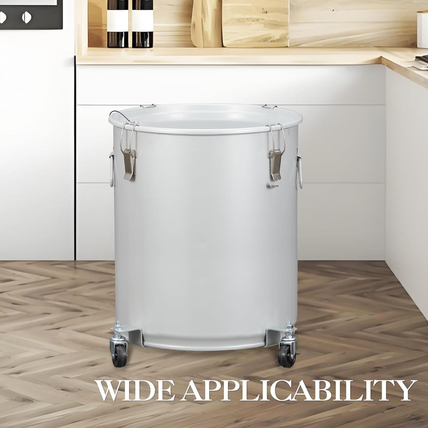 Bote aceite fritura 16gal acero inox con ruedas y filtro