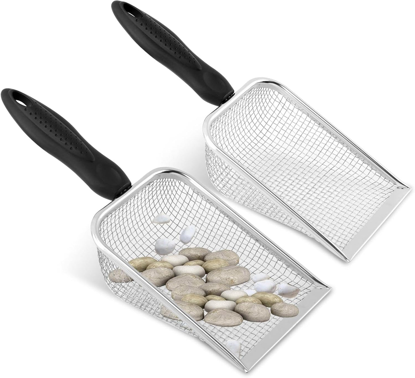 Set 2 Tamices Tierra Jardinería Acero Inox 0.150x0.197pulg