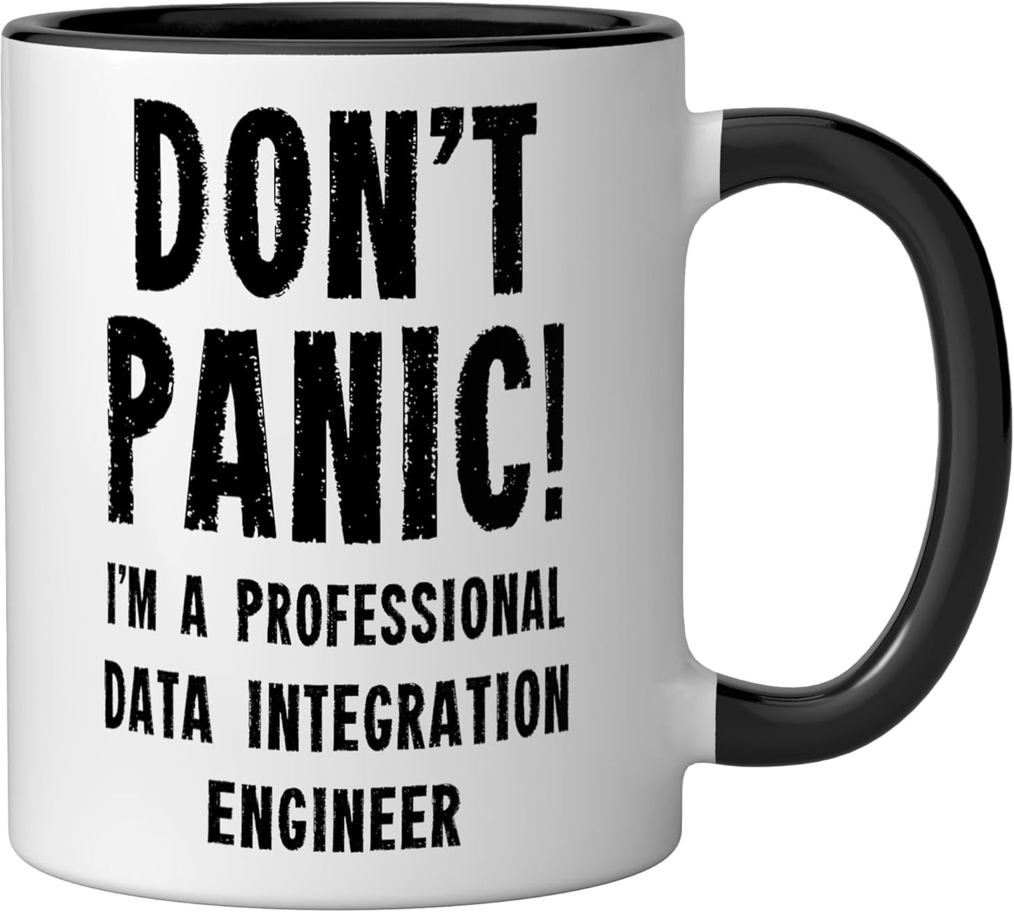 Taza Cerámica Ingeniero Integración Negro/Blanco