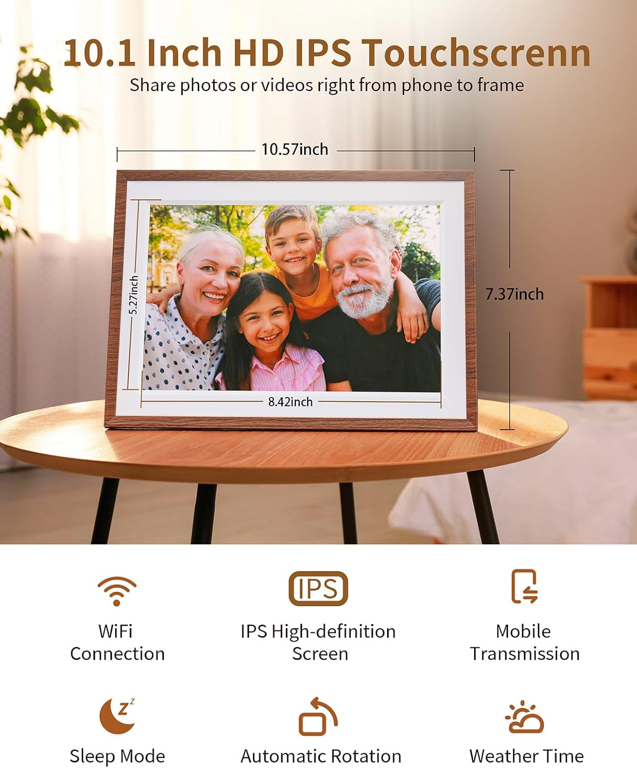 Marco fotos digital Frameo 10.1pulg WiFi HD 1280*800IPS 32GB