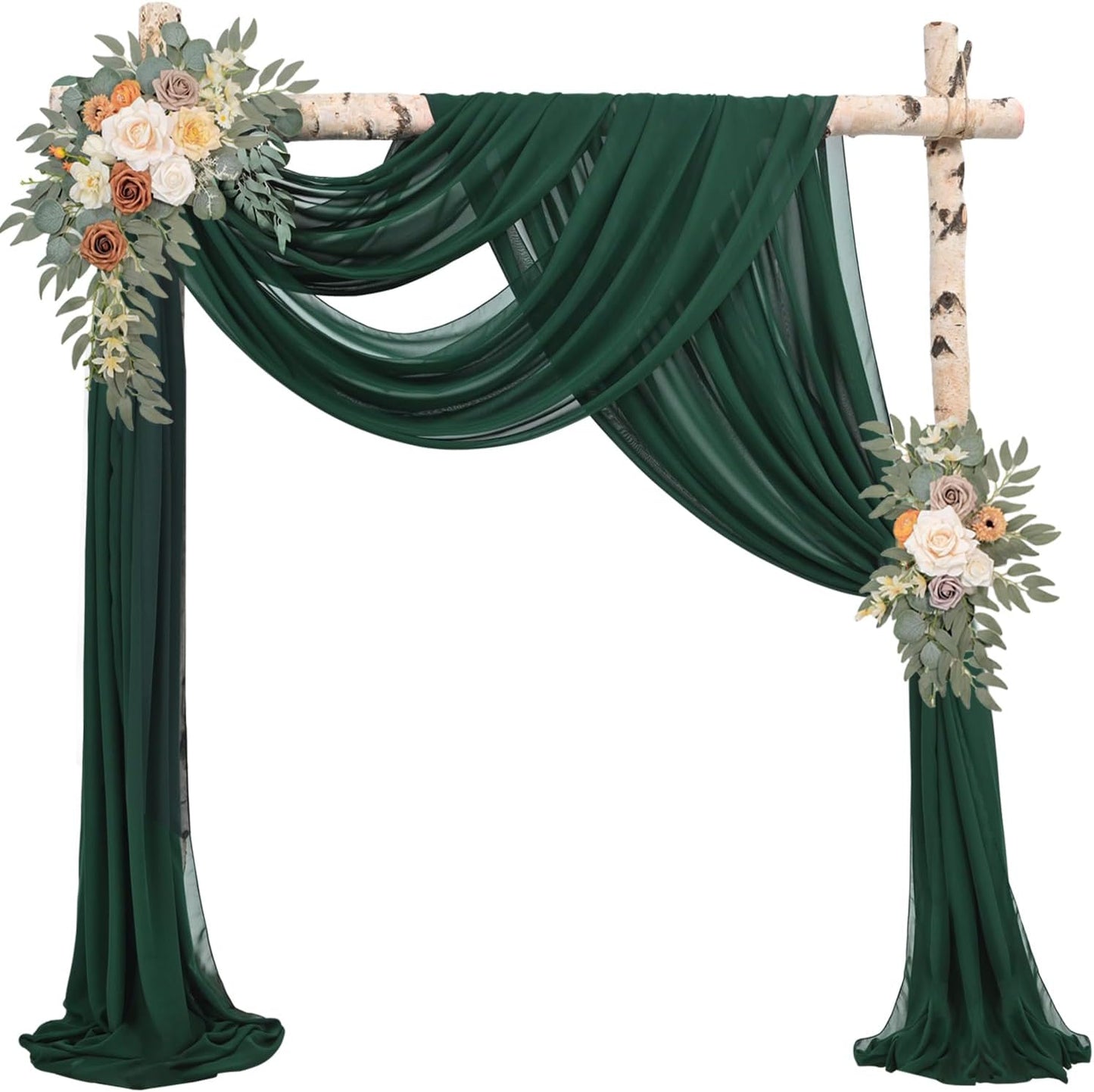 Telón arco boda tela gasa transparente 20ft x 28pulg