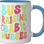 Taza Cerámica para Enfermeras de Bebés Azul/Blanco
