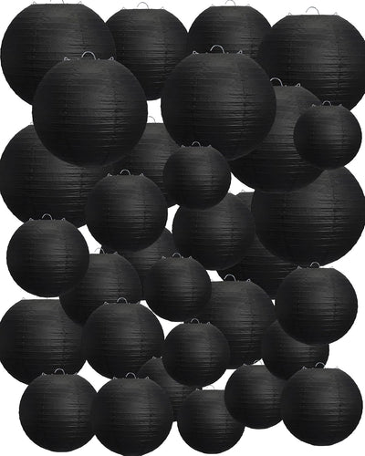 Set 48 Linternas Papel Decorativas Colgantes Asiáticas