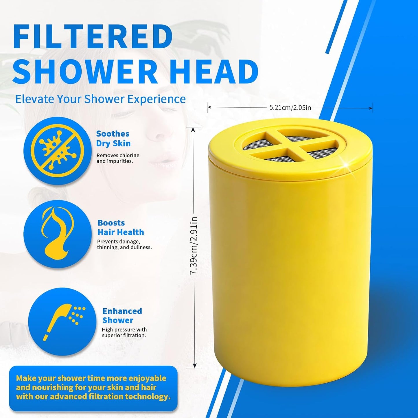 Filtro repuesto para ducha y purificación agua comp 3 pzas