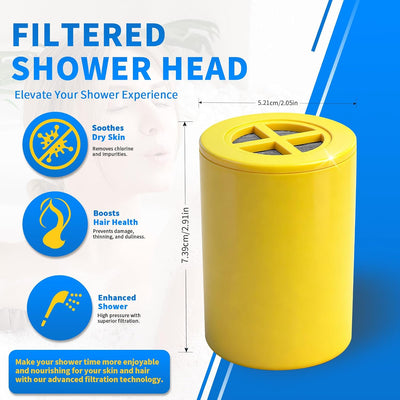 Filtro repuesto para ducha y purificación agua comp 3 pzas