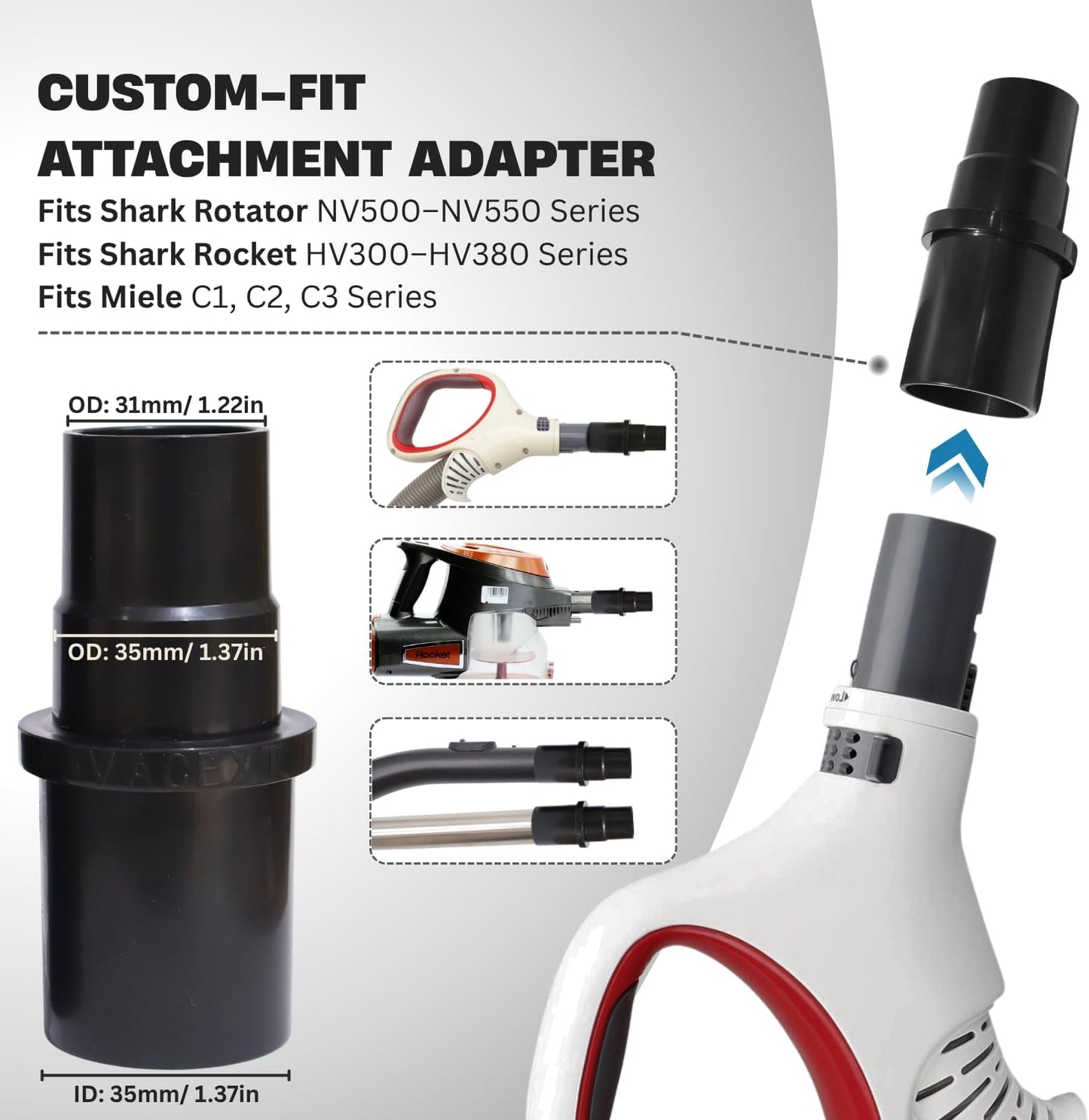 Accesorio aspiradora Shark para grietas y ventilaciones