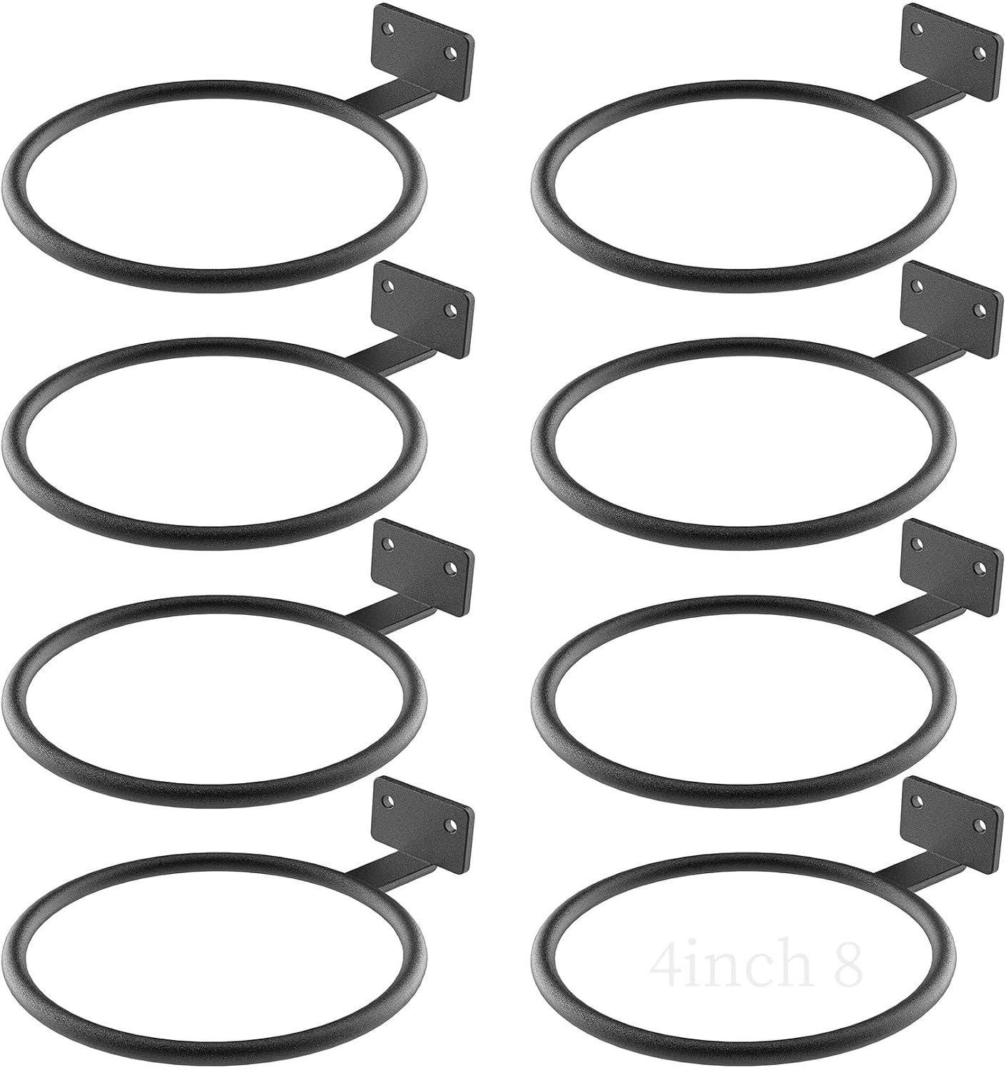 8 Soportes Macetas Pared 4pulg Metal Resistentes