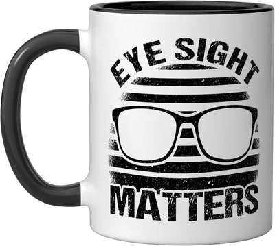 Taza Cerámica para Oftalmólogo Negro/Blanco