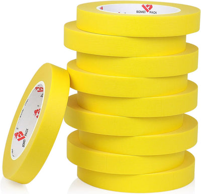 Cinta pintor amarilla 0.75pulg 10 rollos 55yd