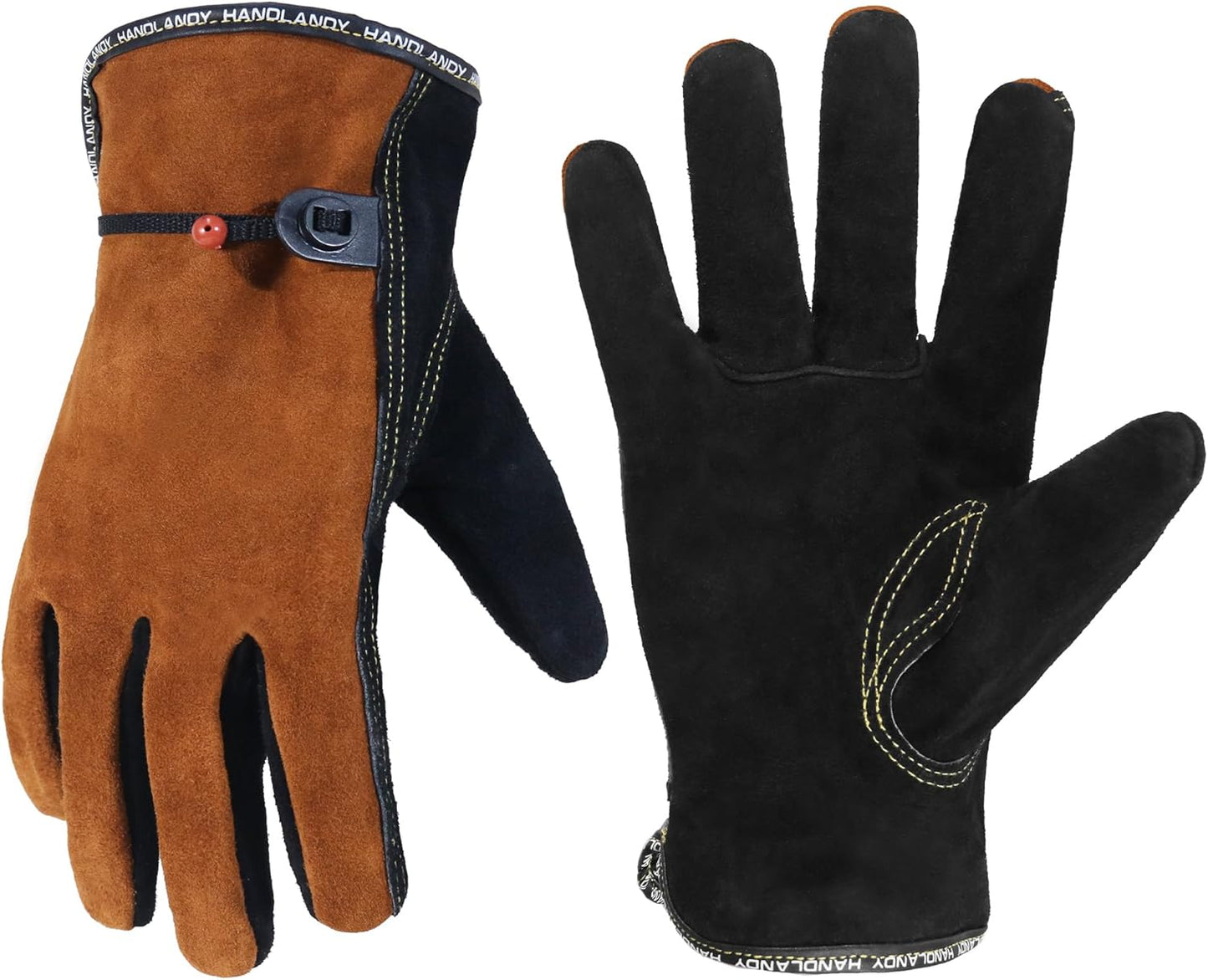 Guantes cuero vaca resistente uso general unisex