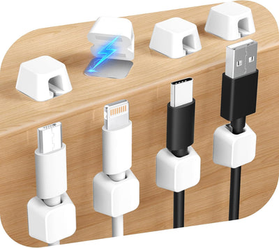 8 Soportes Magnéticos para Cables USB Tipo C Organizador Multiuso