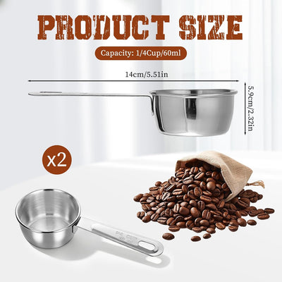 2 Tazas Medidoras Acero Inox 2oz para Cocina